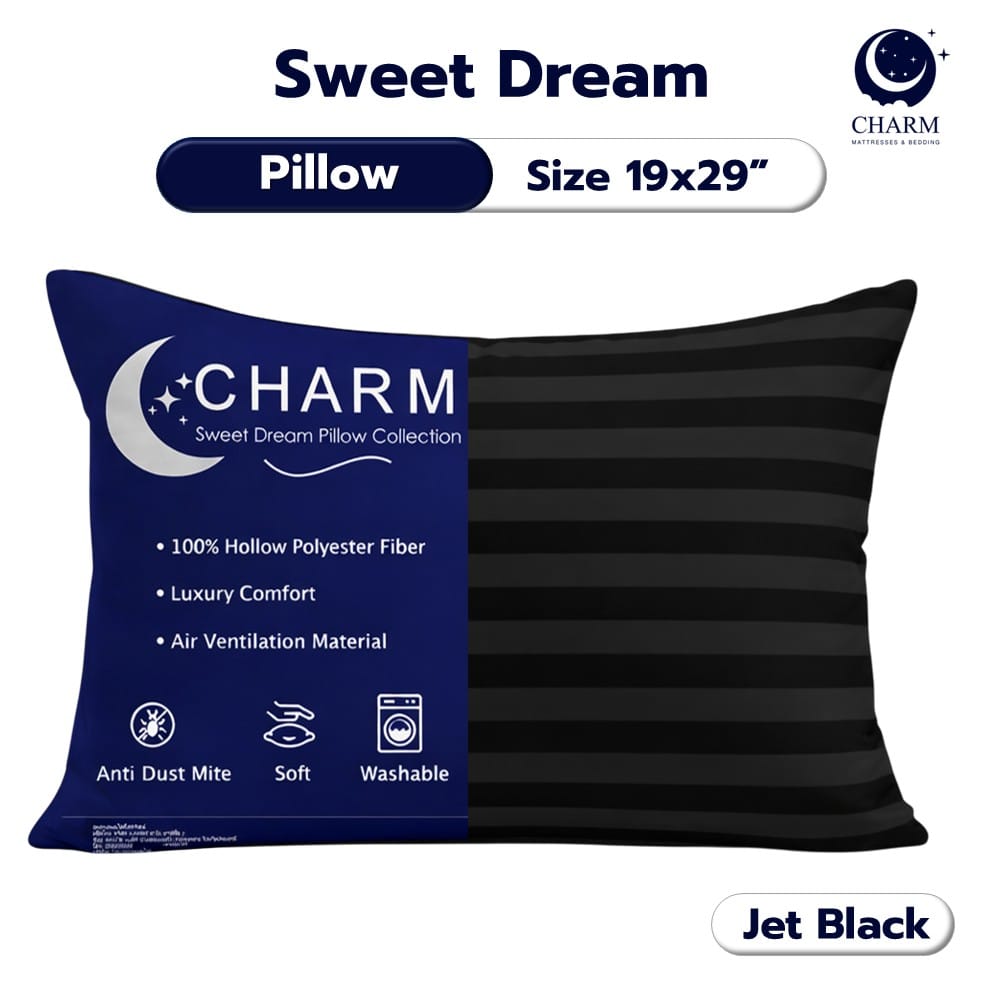 หมอนหนุน CHARM SWEET DREAM ขนาด 19X29 นิ้ว 1000 กรัม สี OLIVE BLACK_1